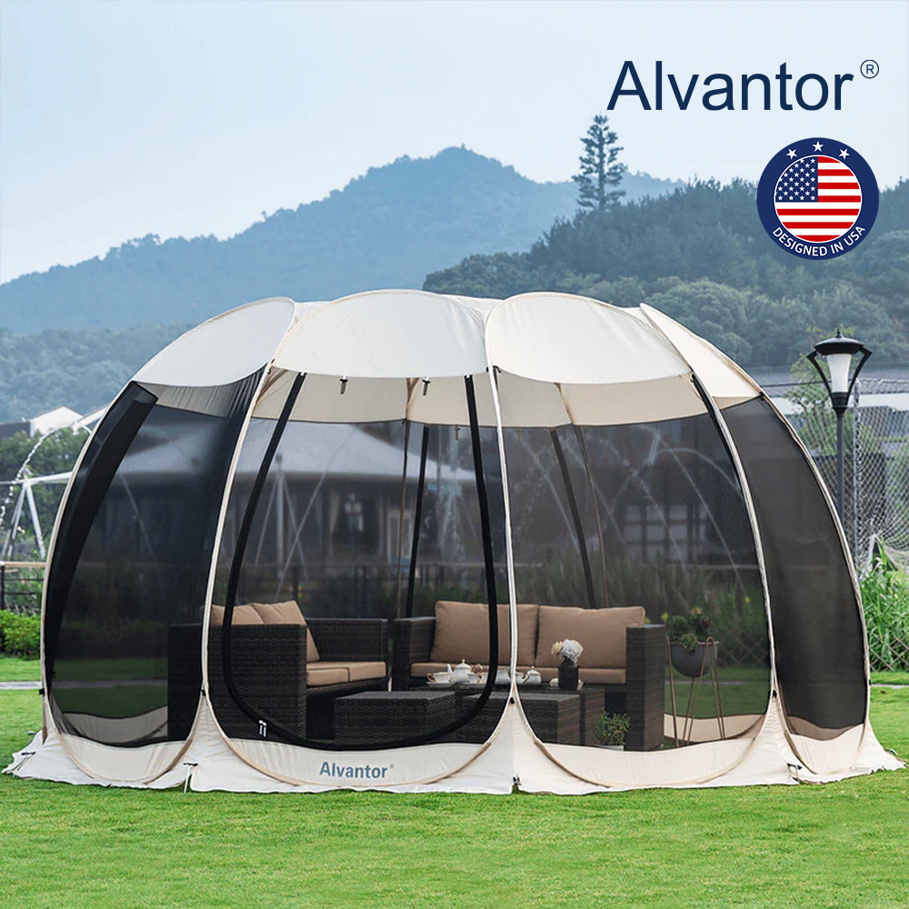 Alvantor 미국특허 원터치 팝업 메쉬 돔형 캠핑 쉘터 텐트 4~6인용